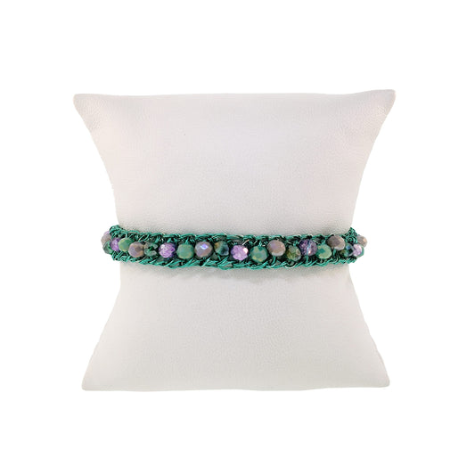 Bracelete Molly Aurora Lilás e Verde