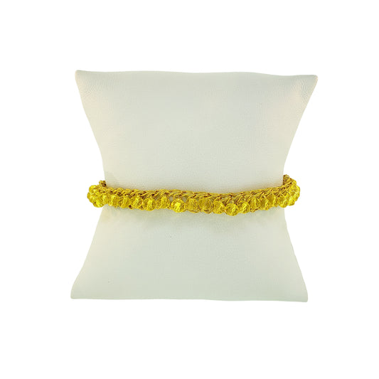 Bracelete de Crochê Molly Yellow Eletric Warmth Mix