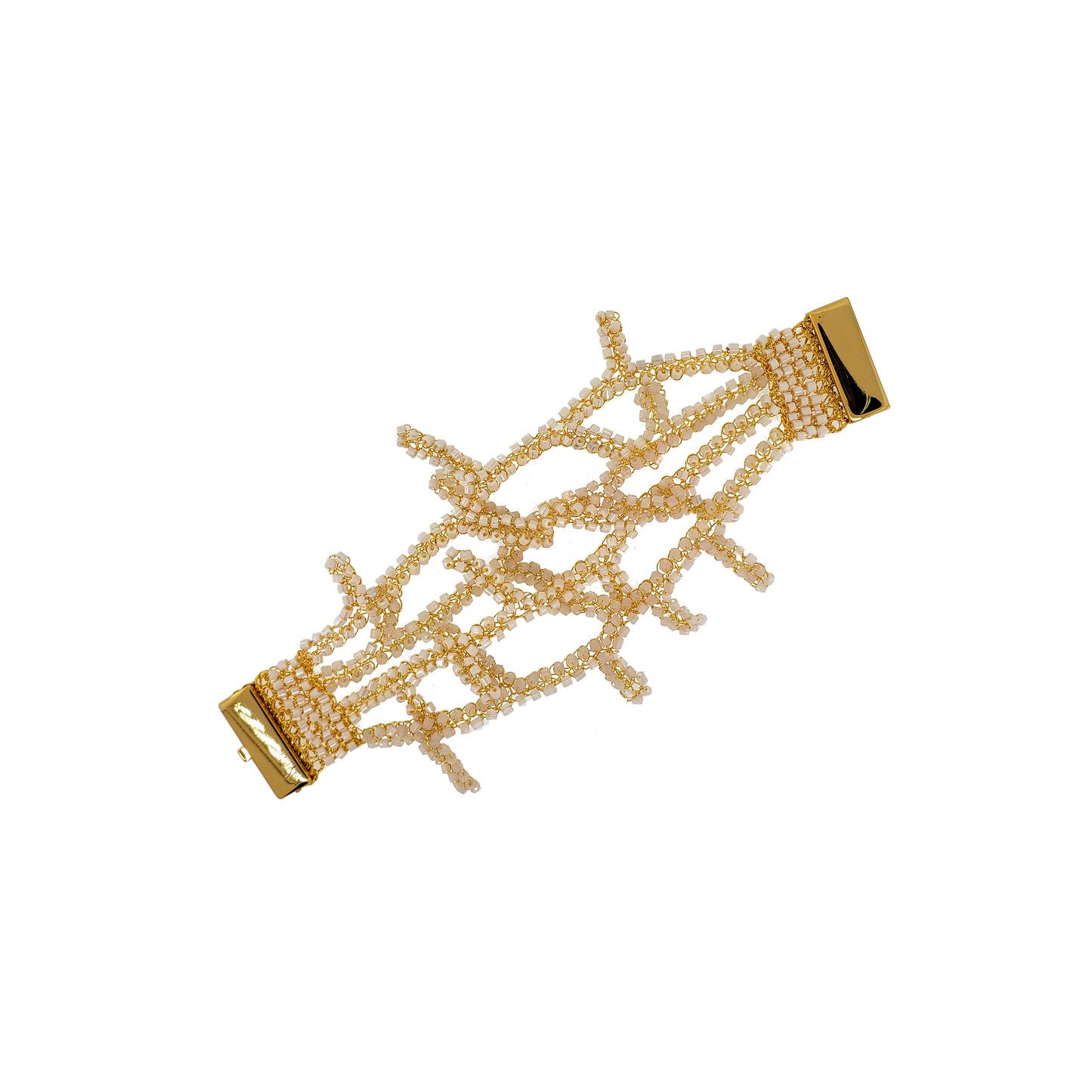 Bracelete de Crochê Raízes Dourado Savage