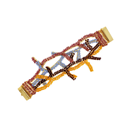 Bracelete de Crochê Coral Sunrise Mix