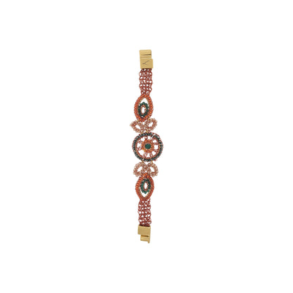 Bracelete de Crochê Embaúba Laranja Mystic Forest