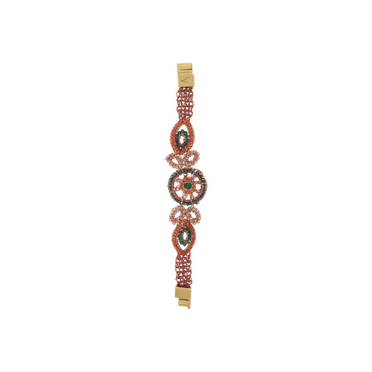 Bracelete de Crochê Embaúba Laranja Mystic Forest