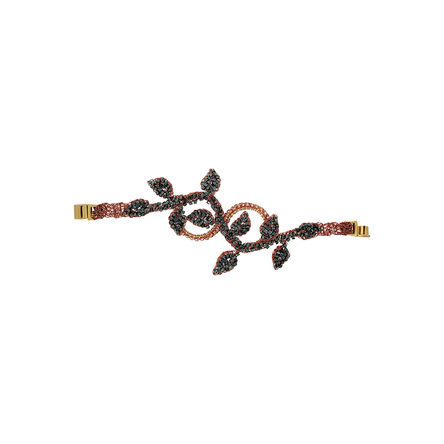 Bracelete de Crochê Zollernia Laranja Mystic Forest