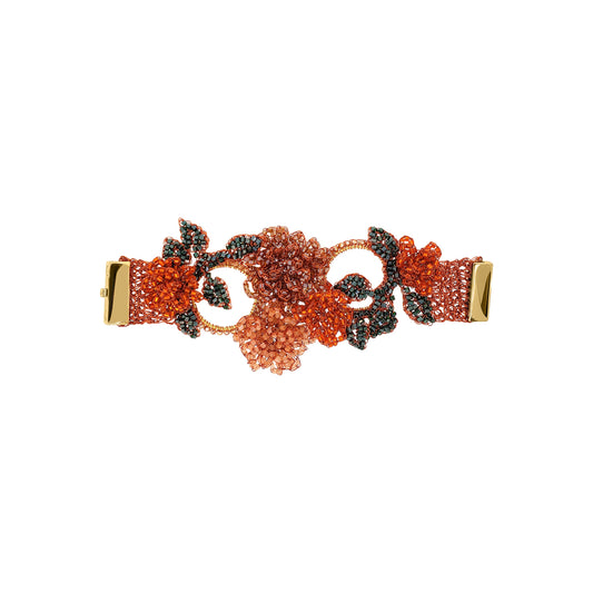 Bracelete de Crochê Jequitibá Laranja Mystic Forest