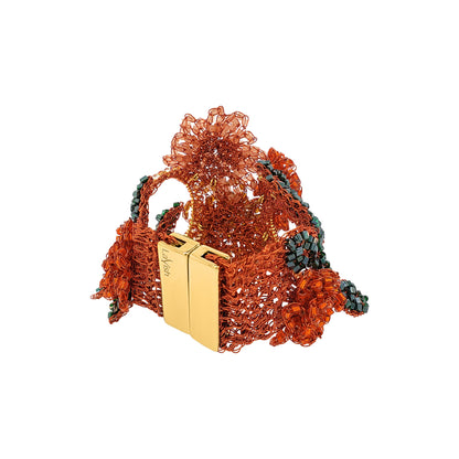 Bracelete de Crochê Jequitibá Laranja Mystic Forest