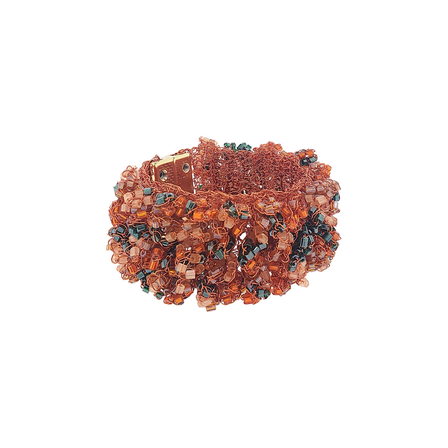 Bracelete de Crochê Fru-Fru Laranja Mystic Forest