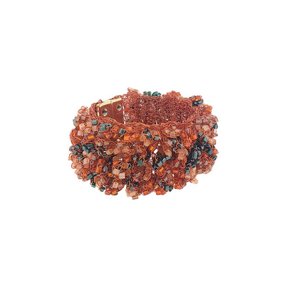 Bracelete de Crochê Fru-Fru Laranja Mystic Forest