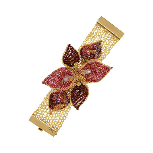Pulseira de Crochê Calla Maxi Vermelho