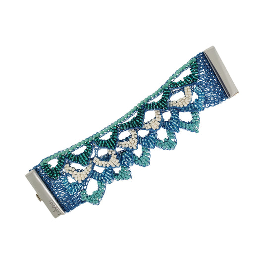 Bracelete de Crochê Mermaid Maxi Ocean Dreams Azul