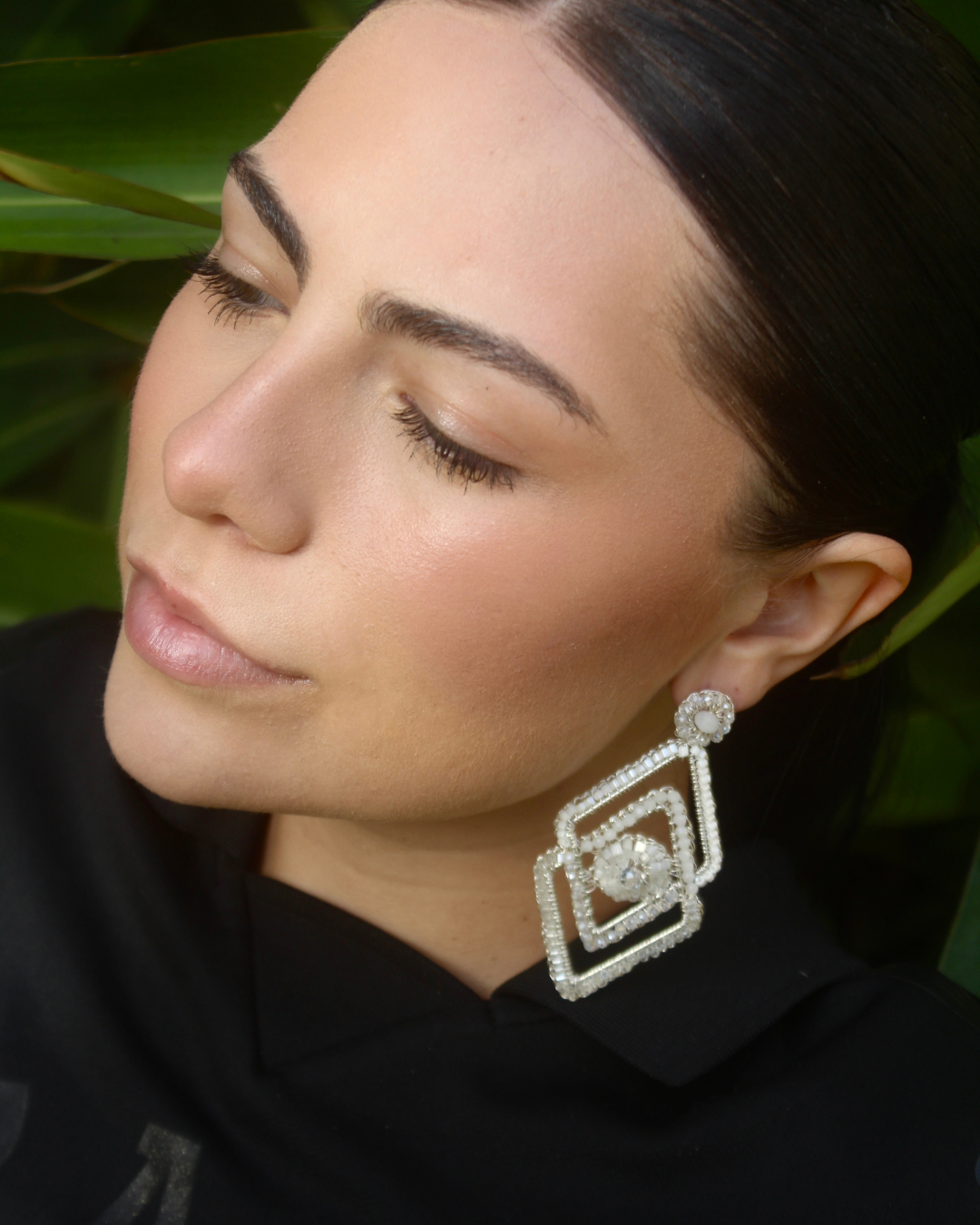 Brinco de Crochê Geometric Mix White