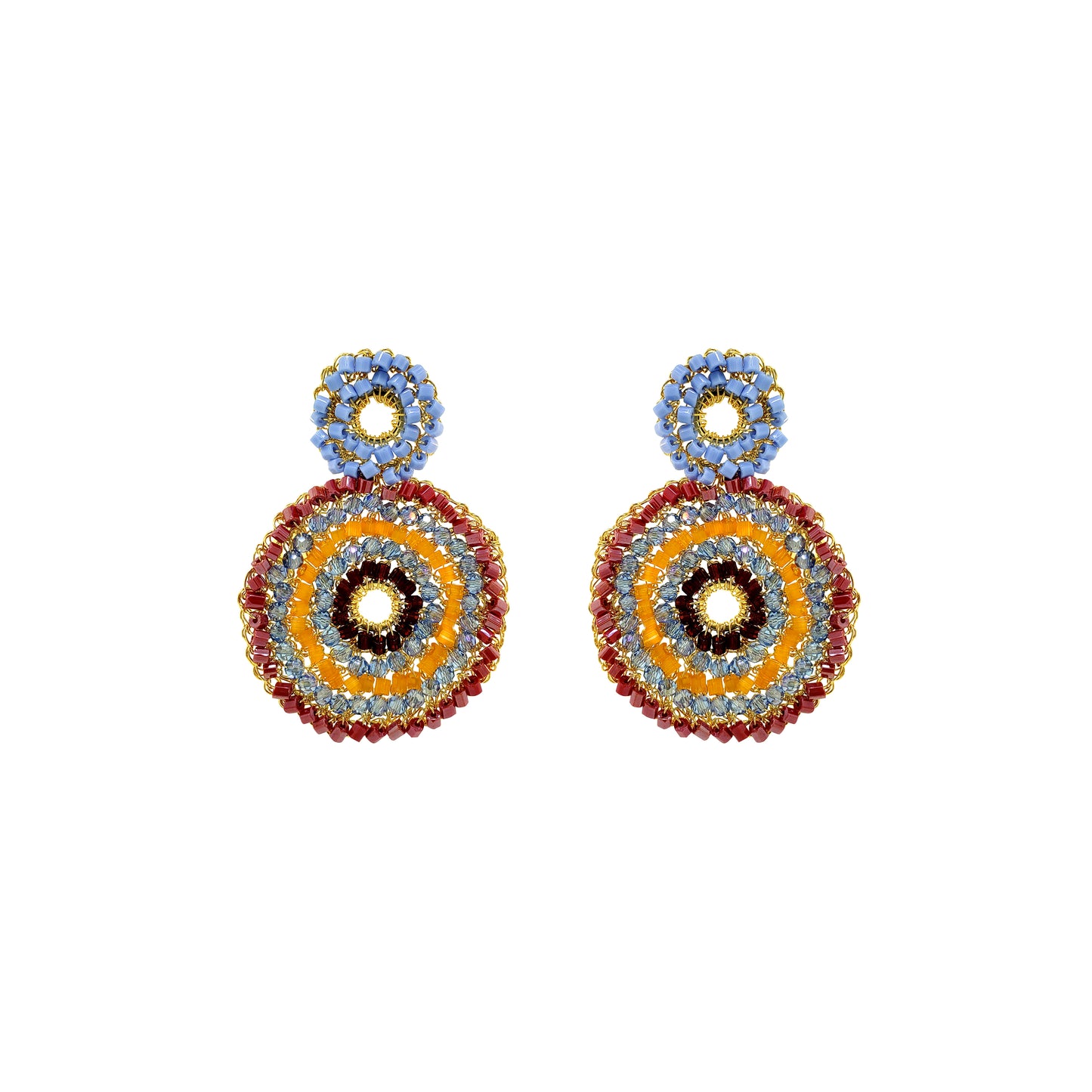 Brinco de Crochê Gia Duo Sunrise Mix