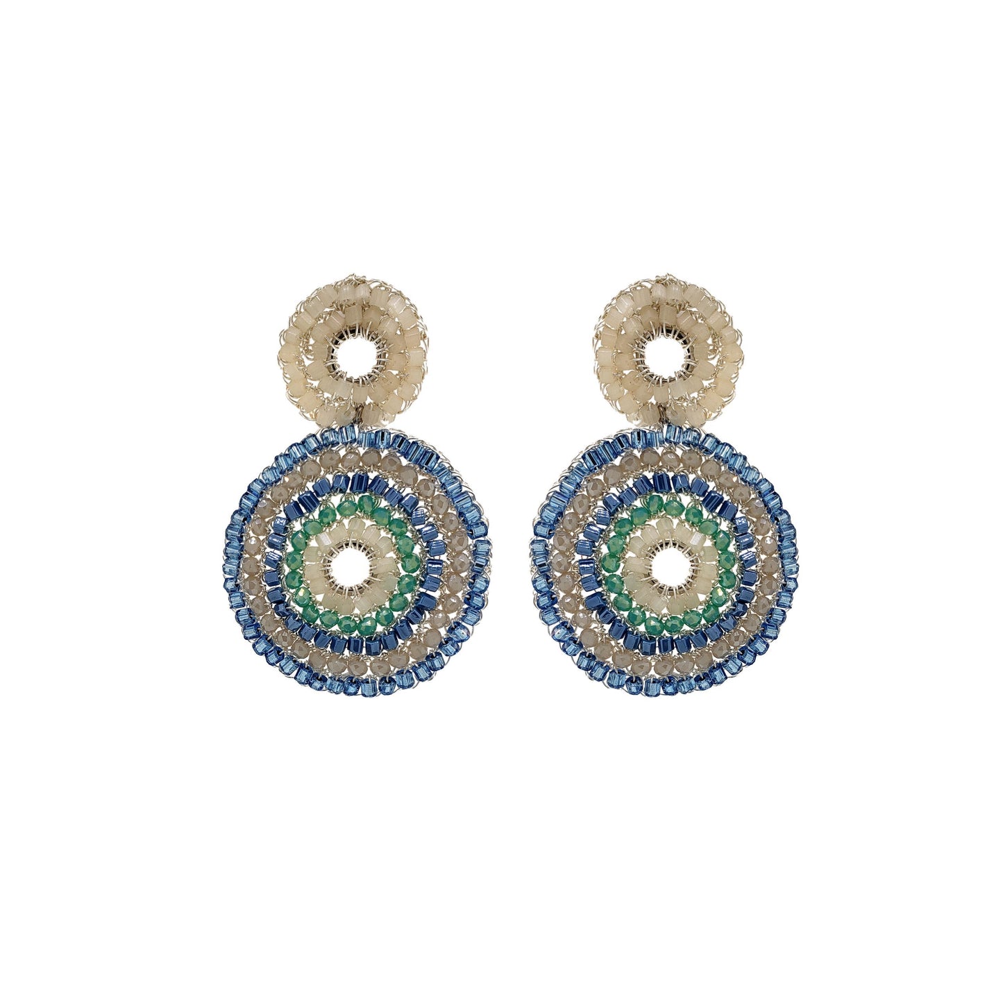 Brinco de Crochê Mandala Unique Caribbean