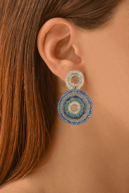 Brinco de Crochê Mandala Unique Caribbean