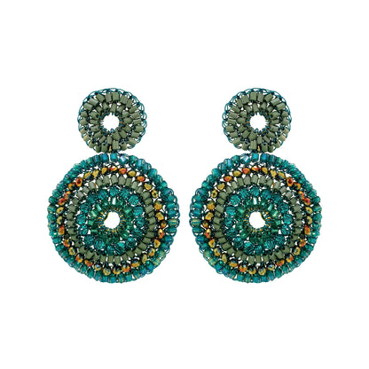 Brinco de Crochê Gia Duo Teal