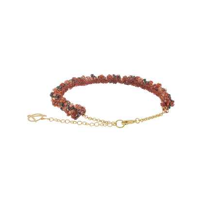 Colar de Crochê Fru-fru Laranja Mystic Forest