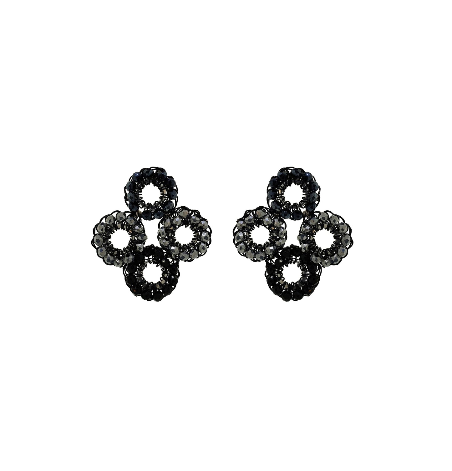 Brinco de Crochê Clubs Wild Cards Preto
