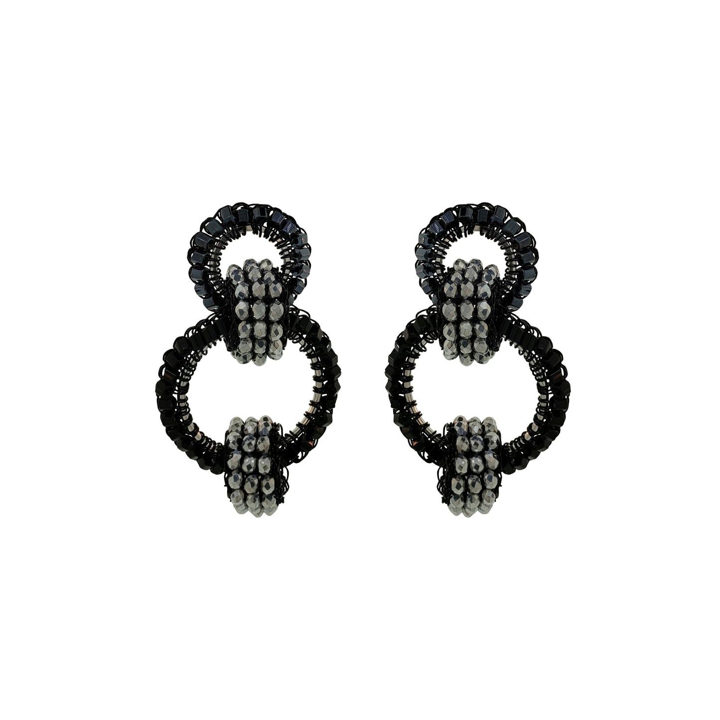 Brinco de Crochê High Roller Duo Wild Cards Preto