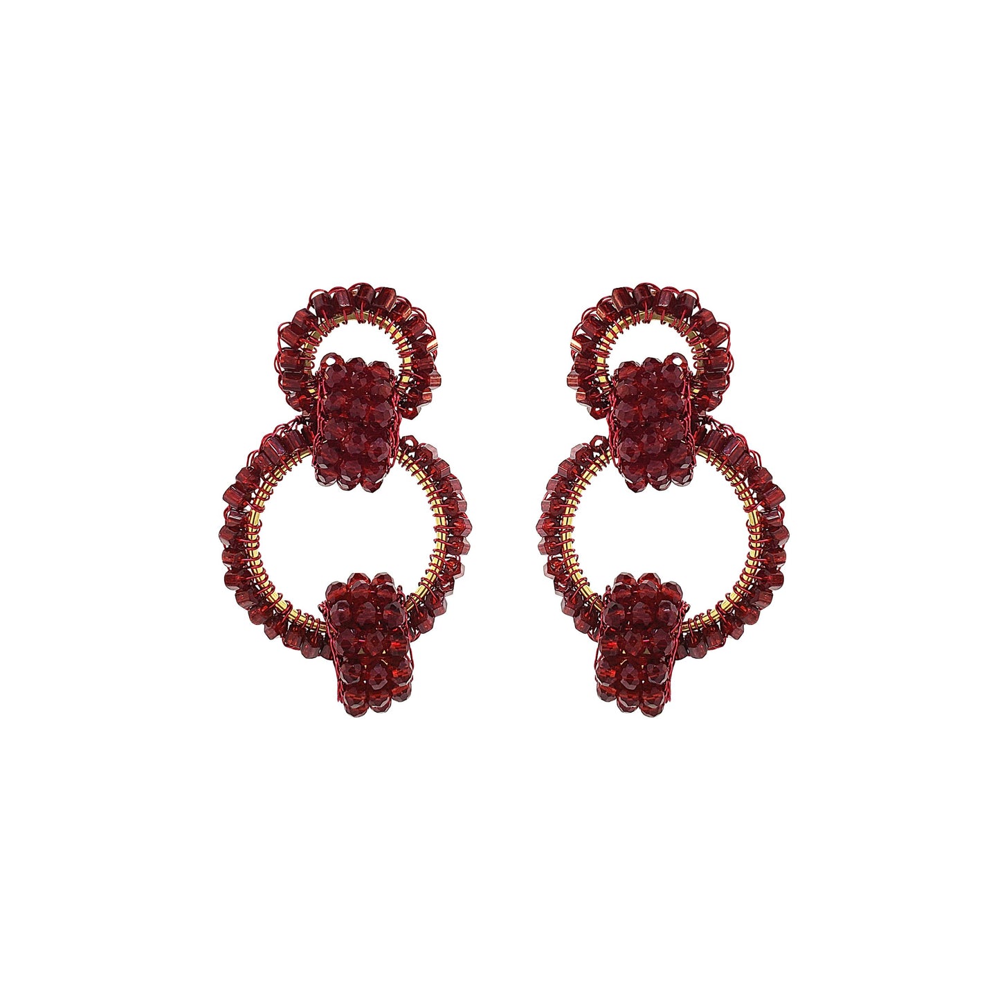 Brinco de Crochê High Roller Duo Wild Cards Vermelho