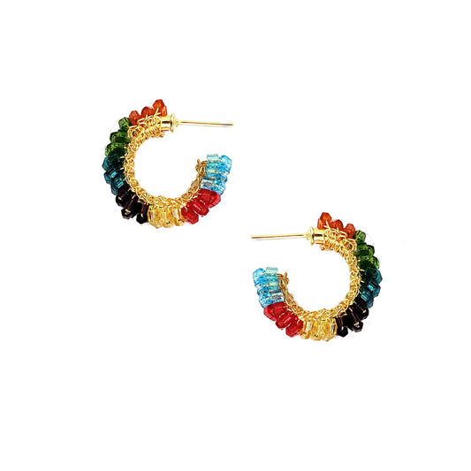 Brinco de Crochê Mini Argola Details