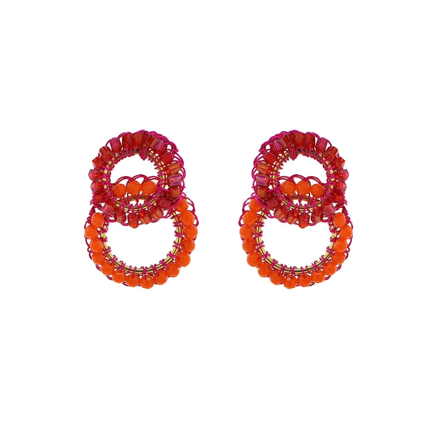 Brinco de Crochê Detail Aurora Rosa