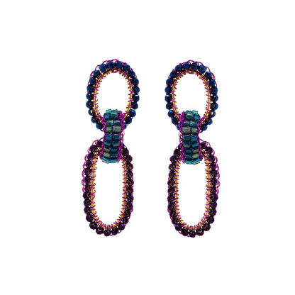 Brinco de Crochê Geométrico Duo Amazon