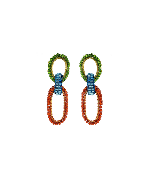 Brinco de Crochê Geométrico Duo Confetti Collection