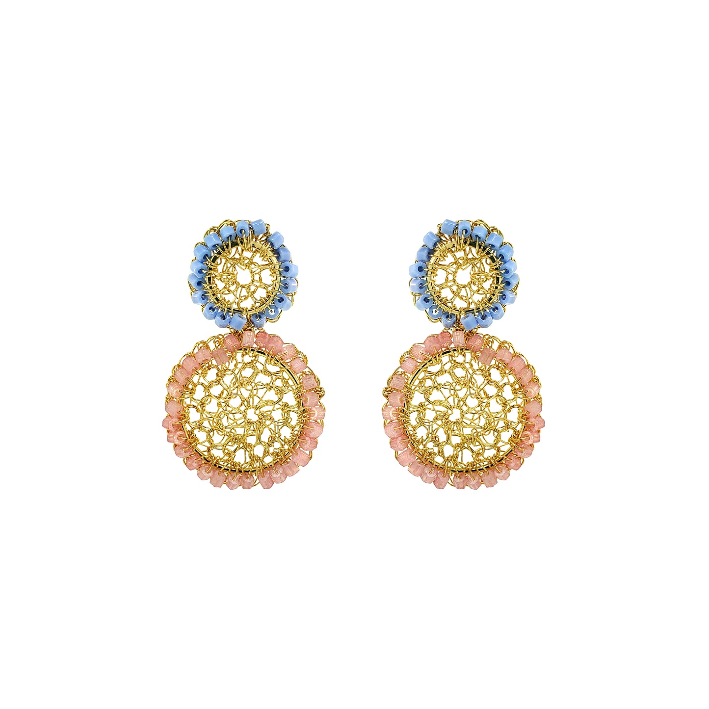Brinco de Crochê Duo Mandala Pequena Infinite Love