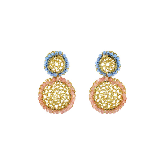 Brinco de Crochê Duo Mandala Pequena Infinite Love