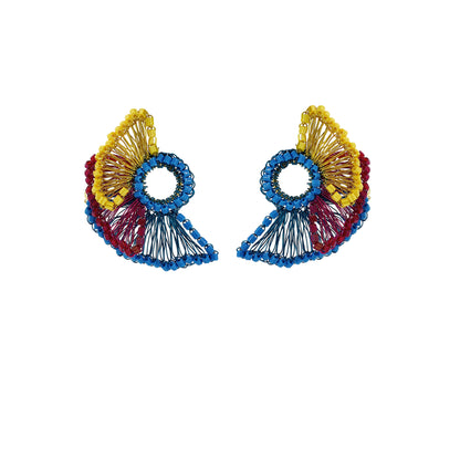 Brinco de Crochê Feather Post Eletric Warmth Mix