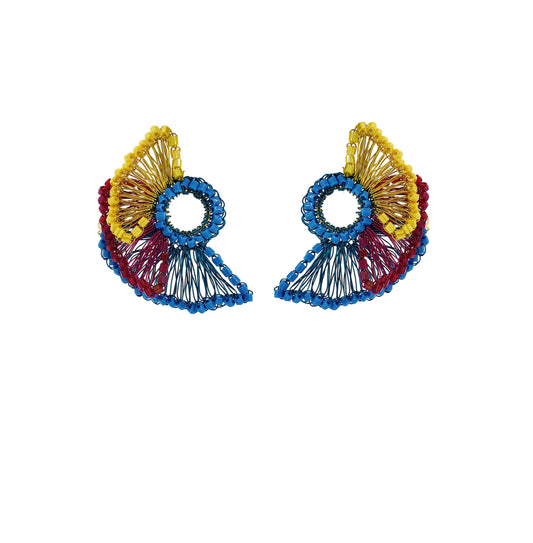 Brinco de Crochê Feather Post Eletric Warmth Mix