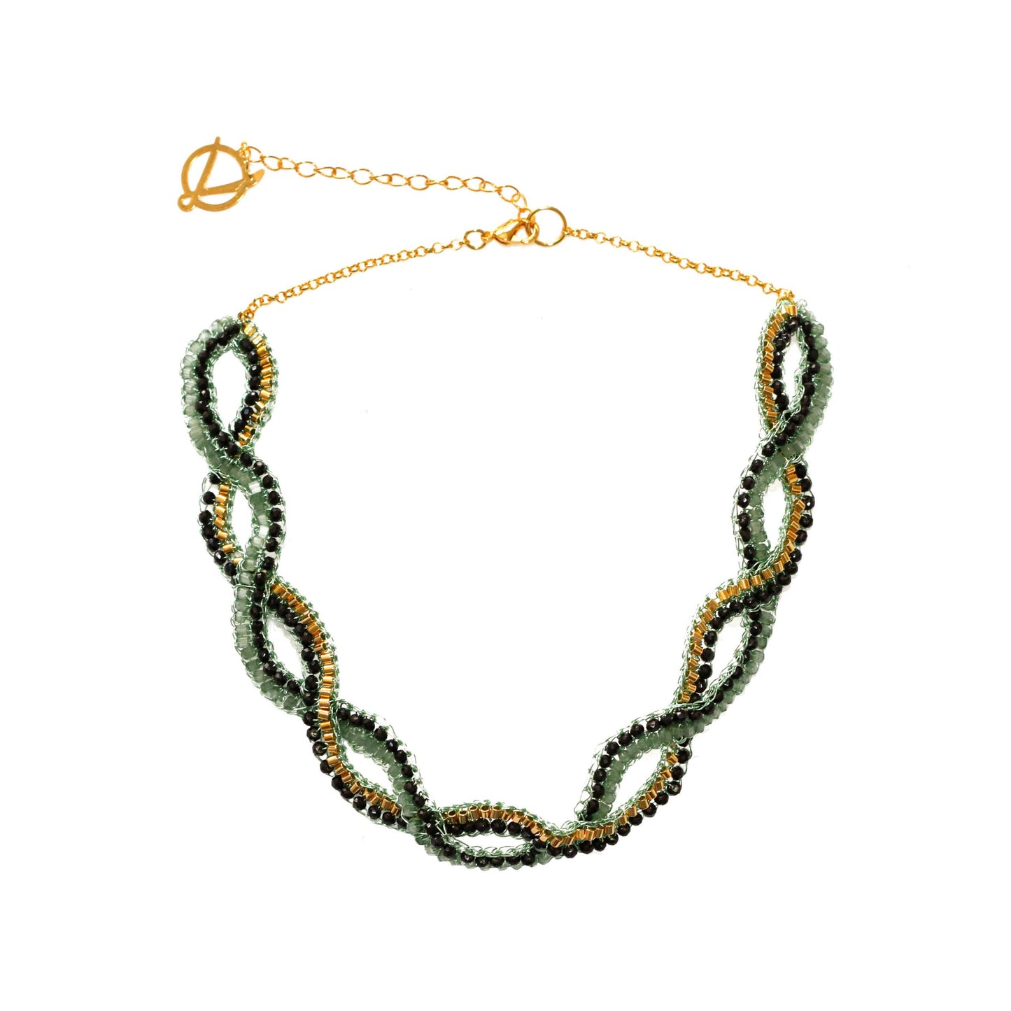 Colar de Crochê Choker Turquesa