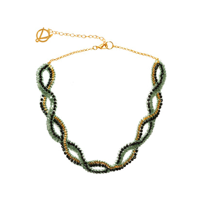 Colar de Crochê Choker Turquesa