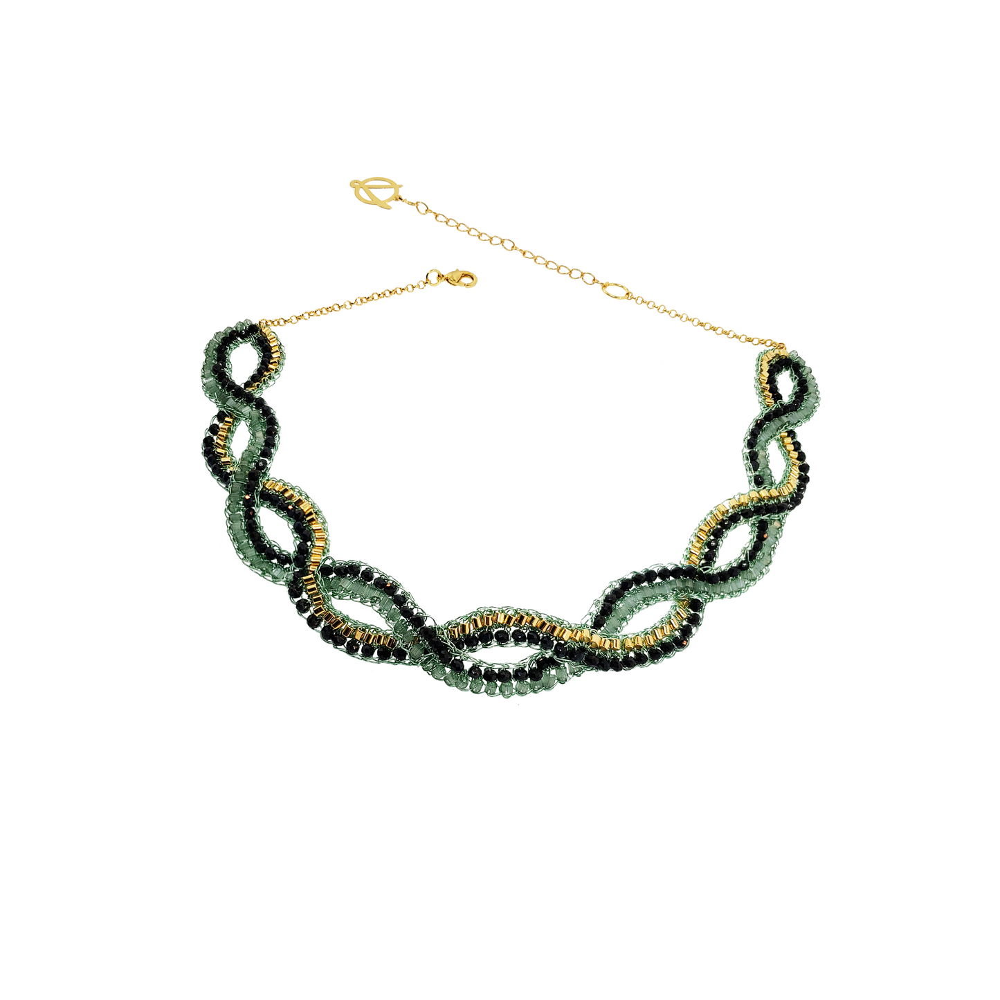 Colar de Crochê Choker Turquesa