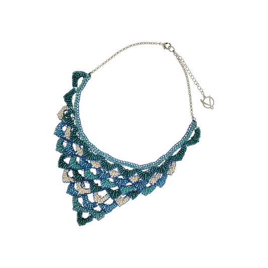 Colar de Crochê Mermaid Maxi Ocean Dreams Azul