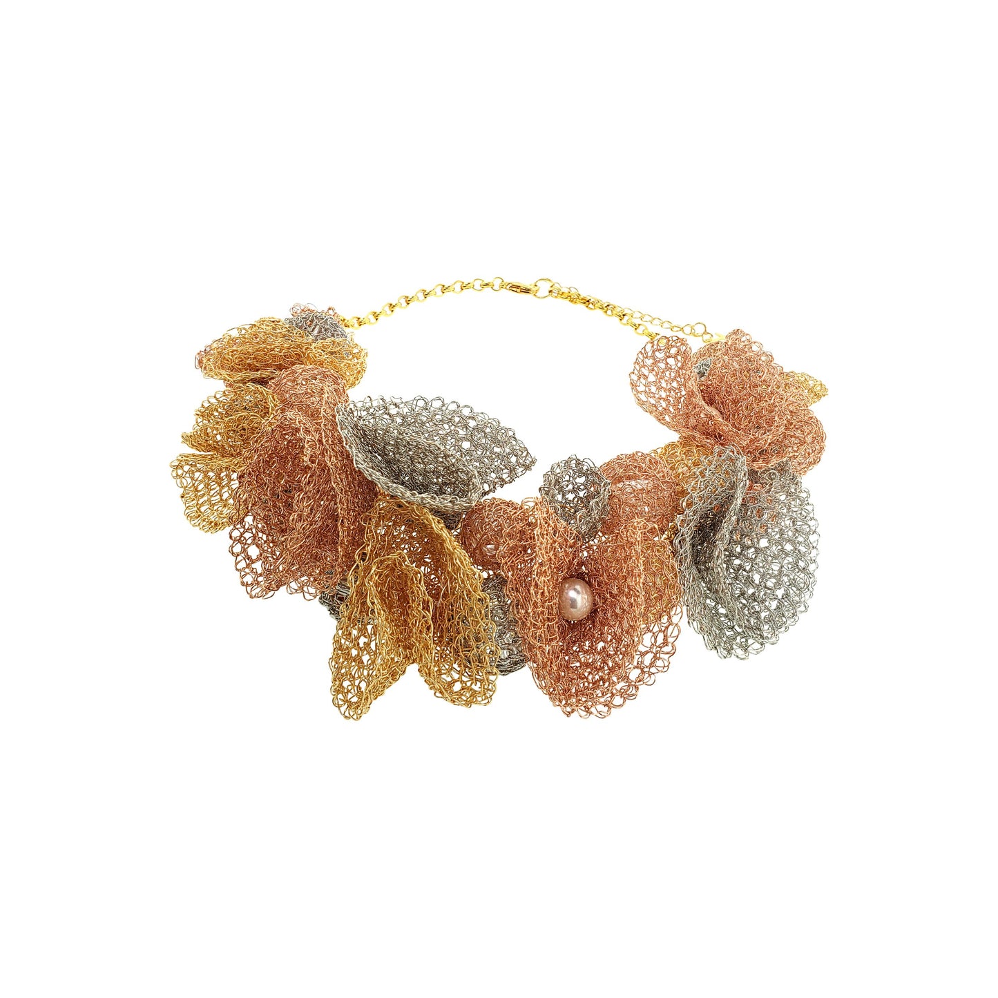 Colar de Crochê Reef Maxi Trio Gold Ocean Dreams