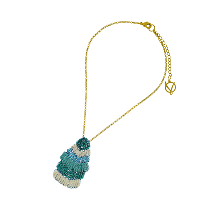 Colar de Crochê Chevron Turquesa Ocean Dreams Sale