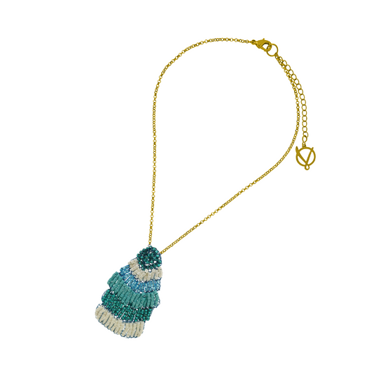 Colar de Crochê Chevron Turquesa Ocean Dreams Sale