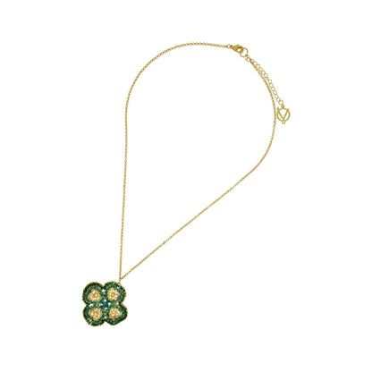 Colar de Crochê Lucky Clover Mesh Dourado