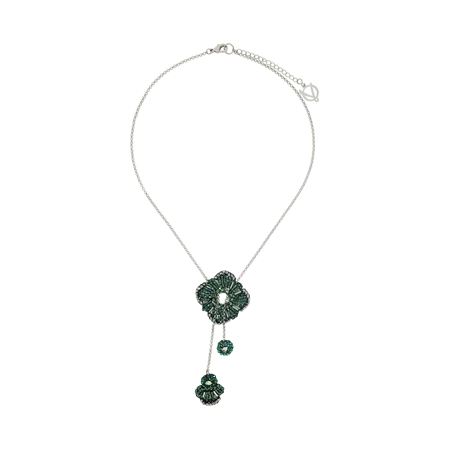 Colar de Crochê Crown Dangle Verde Sale