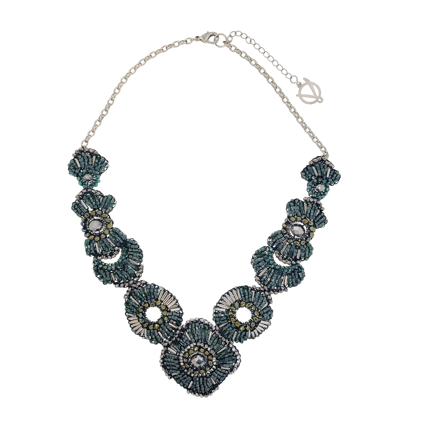 Colar de Crochê Chess Maxi Verde Roll & Sparkle
