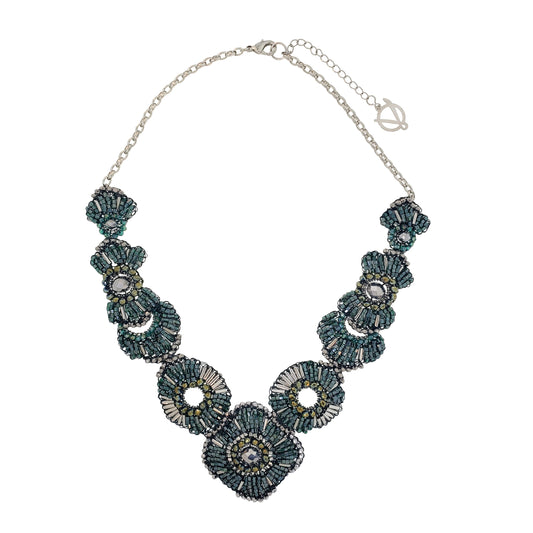 Colar de Crochê Chess Maxi Verde Roll & Sparkle