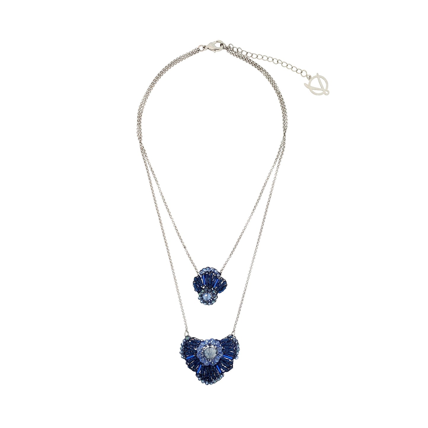 Colar de Crochê Chess Azul Roll & Sparkle