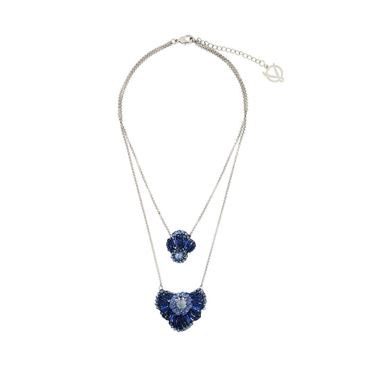 Colar de Crochê Chess Azul Roll & Sparkle