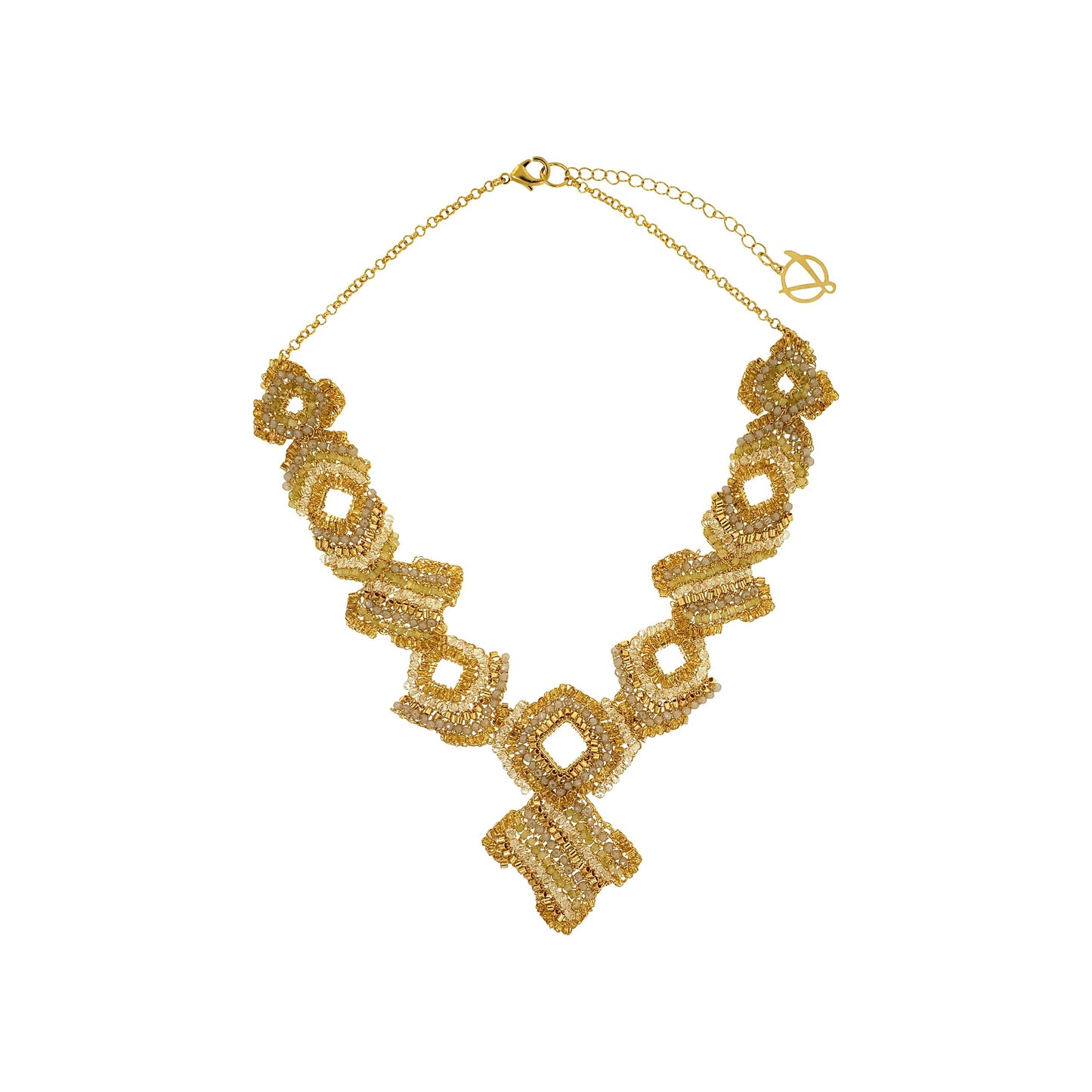 Colar de Crochê Puzzle Maxi Dourado Roll & Sparkle