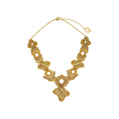 Colar de Crochê Puzzle Maxi Dourado Roll & Sparkle