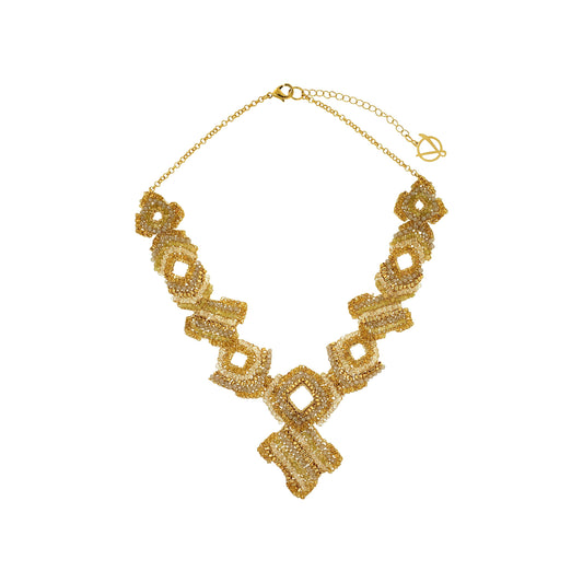 Colar de Crochê Puzzle Maxi Dourado Roll & Sparkle