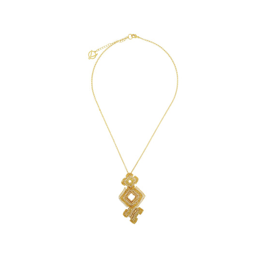 Colar de Crochê Puzzle Dourado Roll & Sparkle