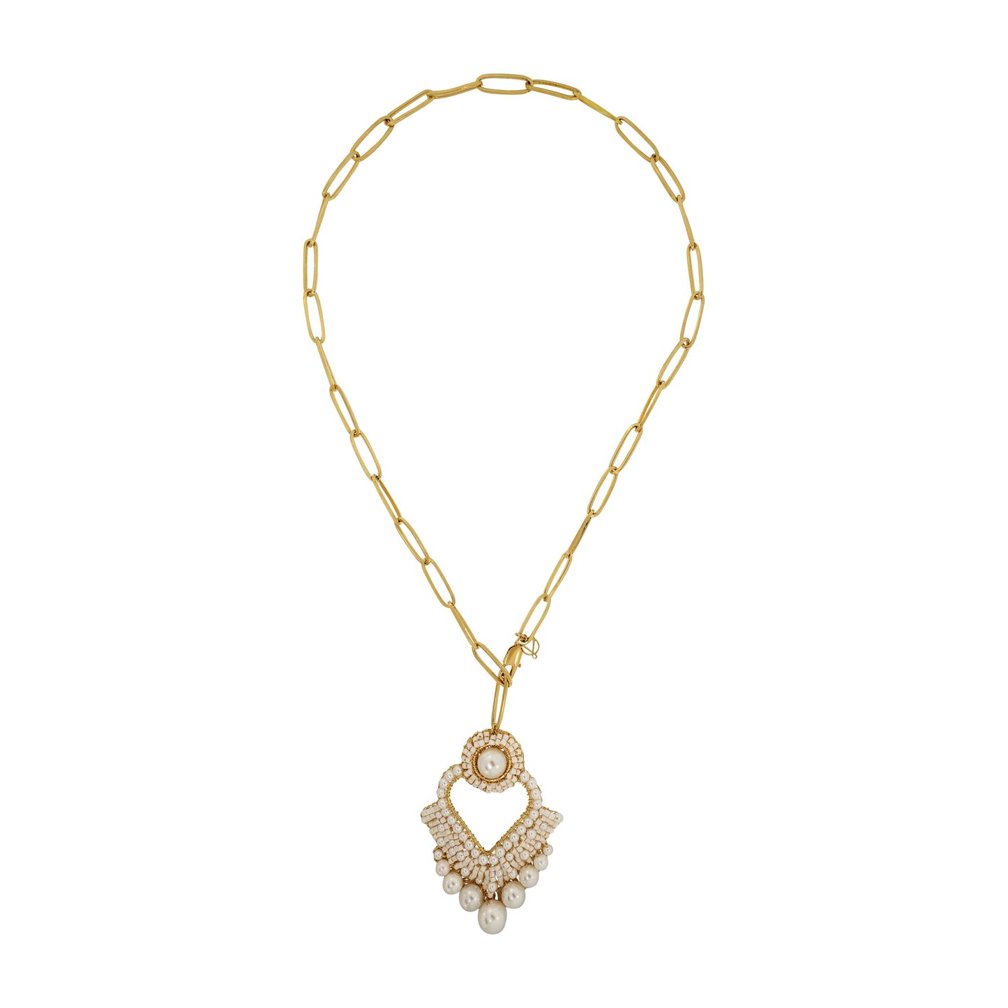 Colar de Crochê Queen's Heart Maxi Wild Cards Pérola