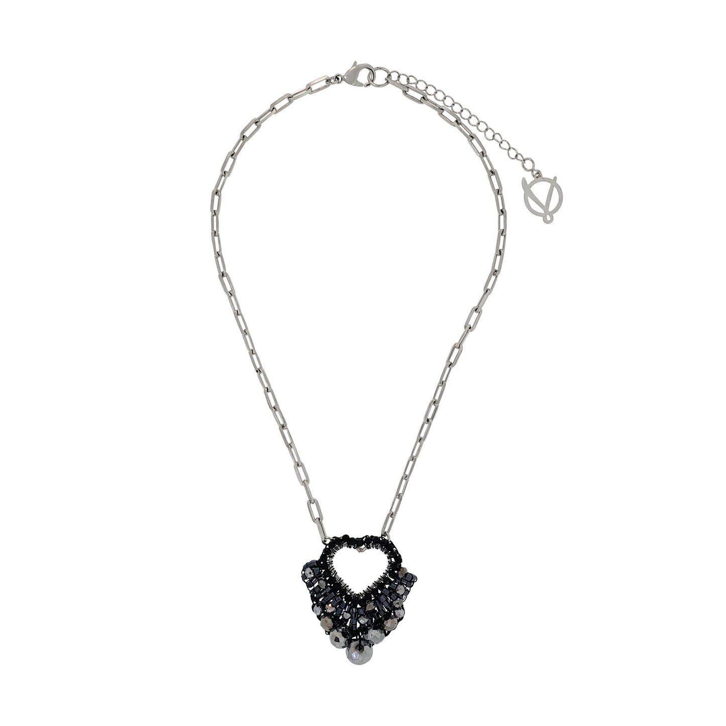 Colar de Crochê Queen's Heart Wild Cards Preto