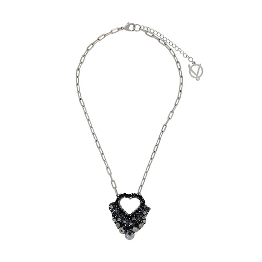 Colar de Crochê Queen's Heart Wild Cards Preto